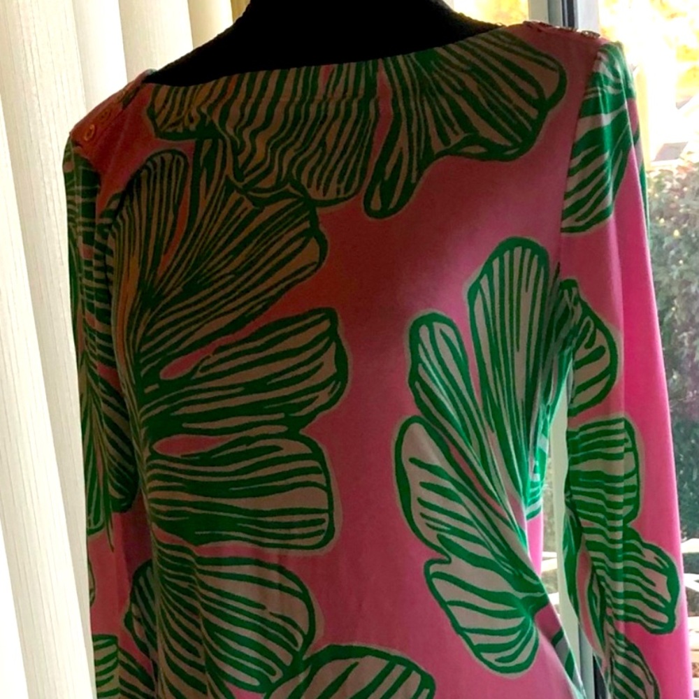 Lilly Pulitzer Pink and Green Floral Dress